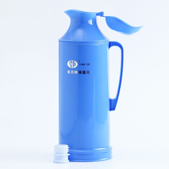 фото Термос 2 л, со стеклянной колбой, сохраняет тепло 24 ч, синий, 37.5 х 13.5 см take it easy