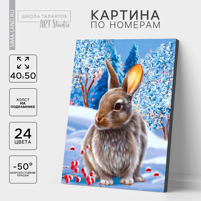 Новогодняя картина по номерам на холсте с подрамником «Новый год! Кролик на снегу», 40 × 50 см
Новогодняя картина по номерам на холсте с подрамником «Новый год! Кролик на снегу», 40 × 50 см