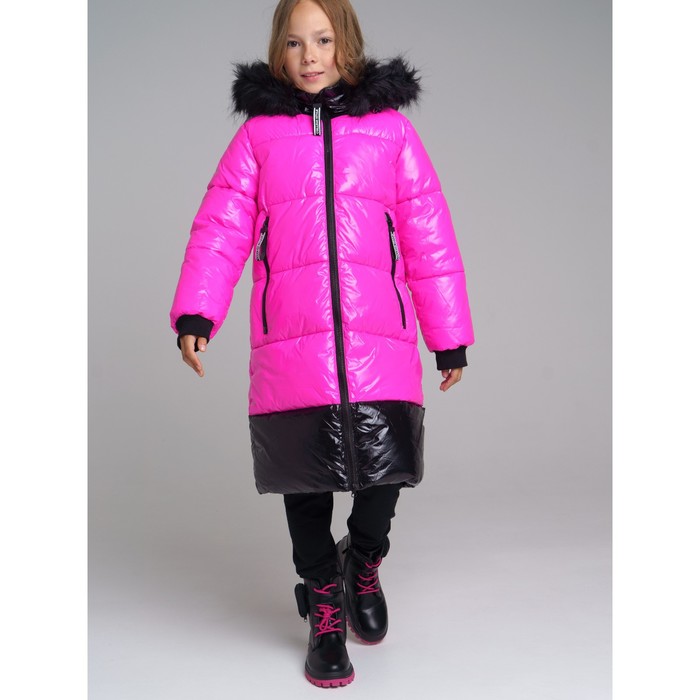 фото Зимнее пальто для девочки, рост 128 см playtoday