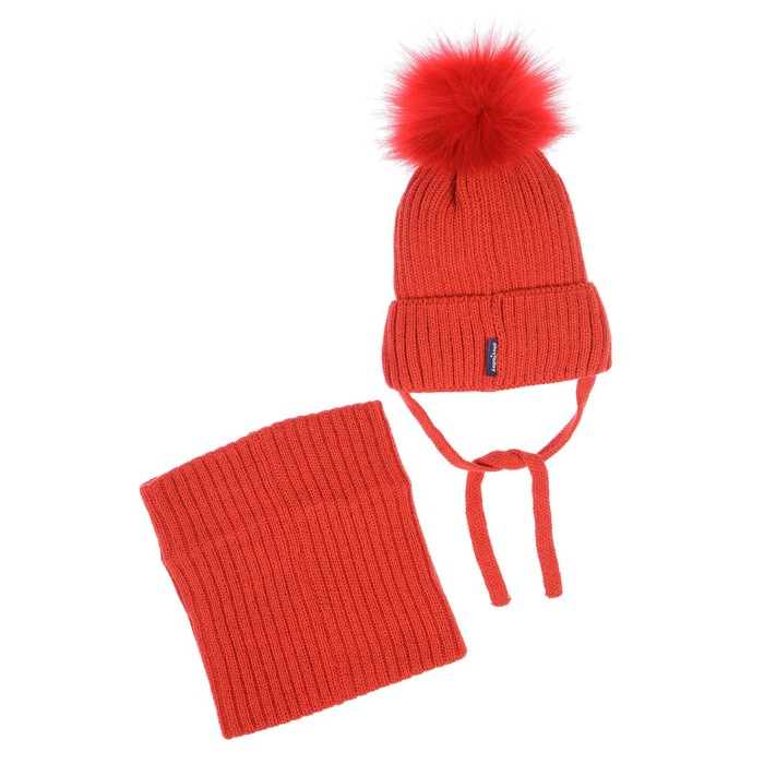 фото Шапка вязаная снуд для мальчика, размер 52 playtoday