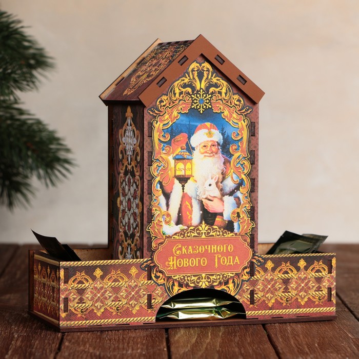 фото Органайзер для чая "сказочного нового года", 2023, 20,6 х 19,4 х 9,2 см