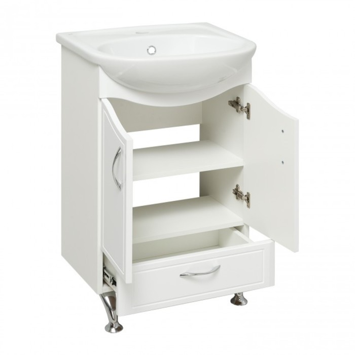 фото Тумба "севилья 60" с раковиной "уют 60" 47 х 61 х 80 см runo