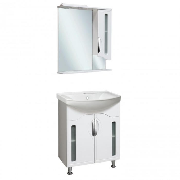 фото Тумба "толедо 65" с раковиной "лагуна 65" 40 х 65 х 80 см runo