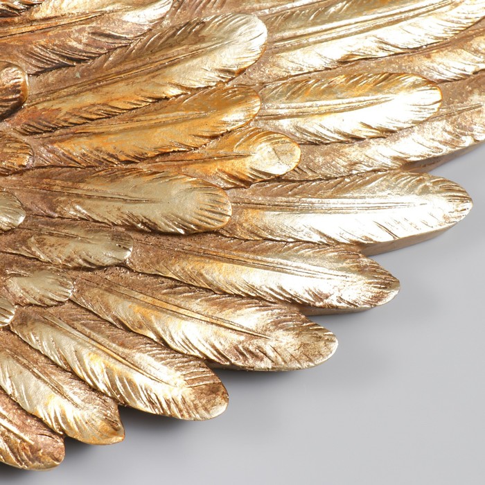 фото Сувенир полистоун настенный декор "золотые крылья" набор 2 шт размер крыла 18х41х6 см