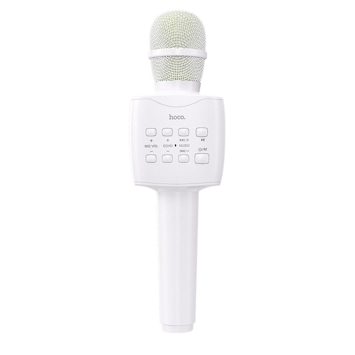 Микрофон для караоке Hoco BK5, 5 Вт, 1200 мАч, BT5.0, microSD, USB, коррекция голоса, белый
Микрофон для караоке Hoco BK5, 5 Вт, 1200 мАч, BT5.0, microSD, USB, коррекция голоса, белый