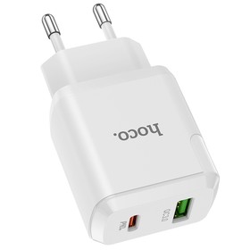 Сетевое зарядное устройство Hoco N5, Type-C - PD 20 Вт 3 А, USB QC3.0 - 18 Вт 3 А, белый
Сетевое зарядное устройство Hoco N5, Type-C - PD 20 Вт 3 А, USB QC3.0 - 18 Вт 3 А, белый