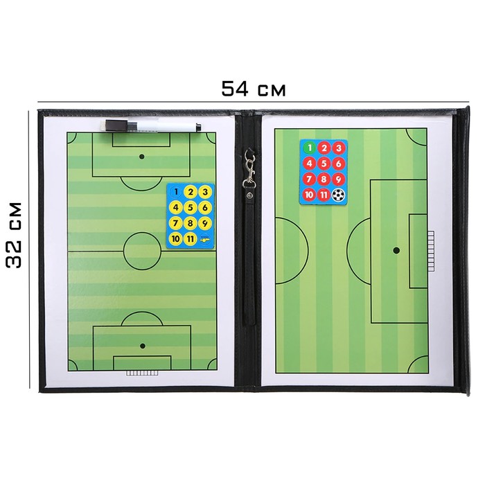 фото Тактическая магнитная доска для футбола, 54 х 32 см