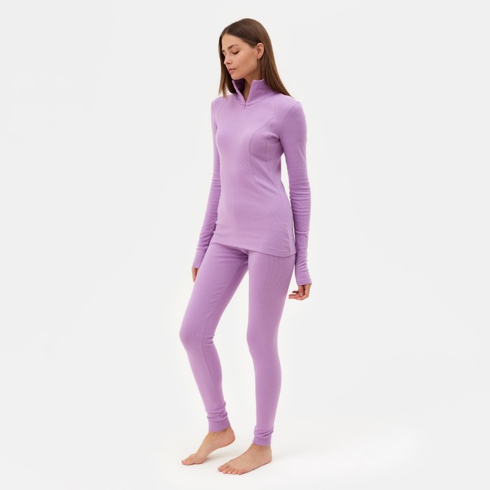 фото Термобельё женское (лонгслив, лосины) minaku цвет фиолетовый, размер 50