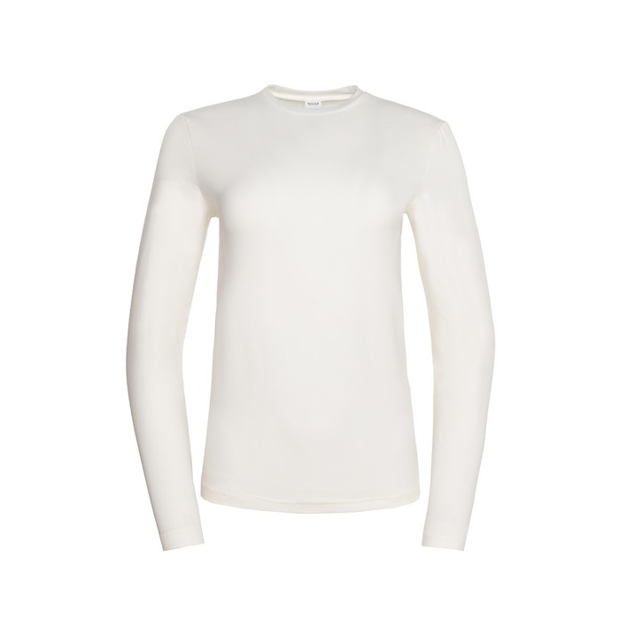 фото Лонгслив женский minaku: basic line цвет экрю, размер 42