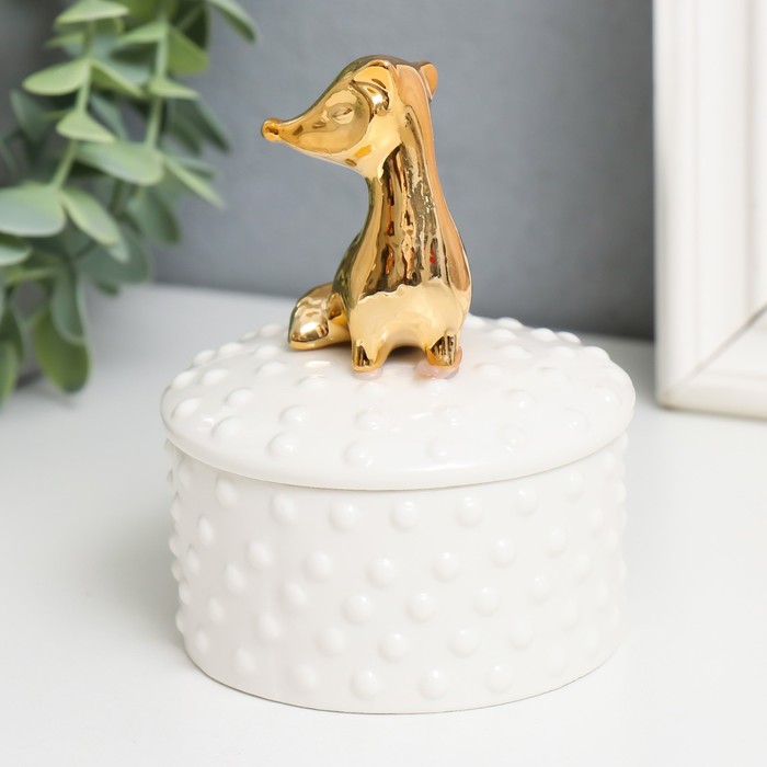 фото Шкатулка керамика "животное" пузырьки микс 11х8,5х8,5 см