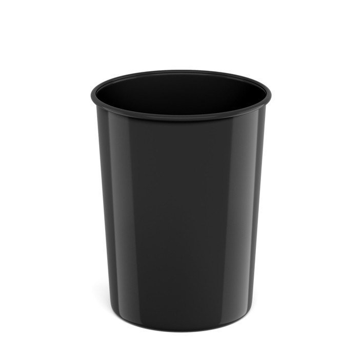 фото Корзина для бумаг и мусора 13.5 литров erichkrause classic, литая, черная
