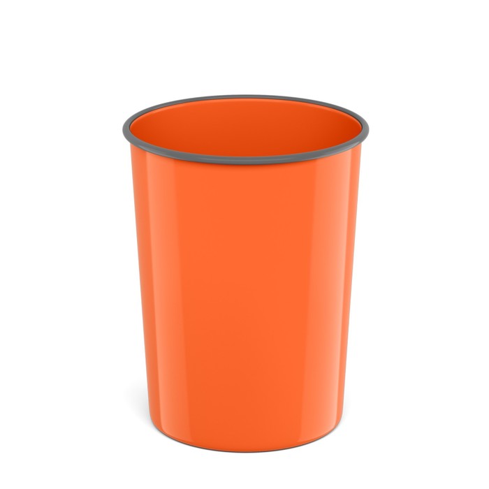 фото Корзина для бумаг и мусора 13.5 литров erichkrause caribbean sunset, литая, оранжевая