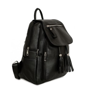 Рюкзак, 2 отдела на молнии, цвет черный 34х27х12см 
Рюкзак, 2 отдела на молнии, цвет черный 34х27х12см