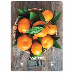 Весы кухонные Scarlett SC-KS57P69, электронные, до 8 кг, рисунок "Мандарины"
Весы кухонные Scarlett SC-KS57P69, электронные, до 8 кг, рисунок "Мандарины"