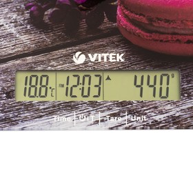 Весы кухонные Vitek VT-8003, электронные, до 10 кг, рисунок "Макаруны с сиренью"
Весы кухонные Vitek VT-8003, электронные, до 10 кг, рисунок "Макаруны с сиренью"