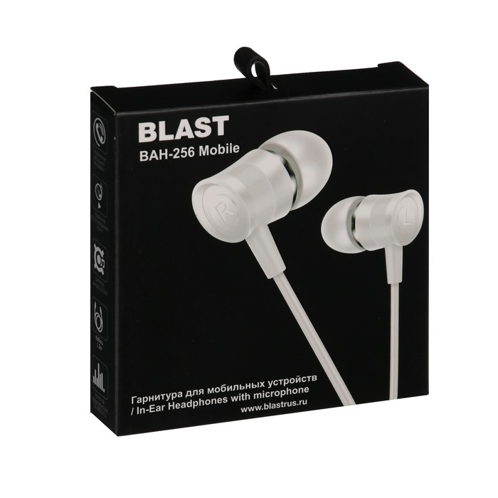 Наушники Blast BAH-256 Mobile, вакуумные, микрофон, управление, 32 Ом, 3.5 мм, 1.2м, белые
Наушники Blast BAH-256 Mobile, вакуумные, микрофон, управление, 32 Ом, 3.5 мм, 1.2м, белые