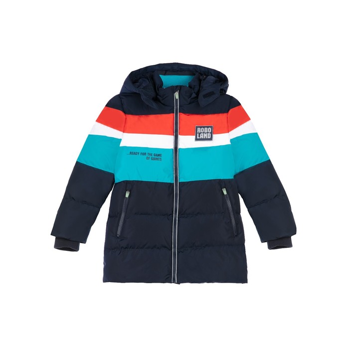 фото Куртка зимняя удлиненная для мальчика, рост 122 см playtoday