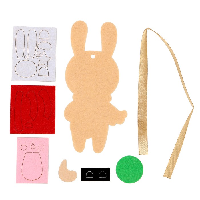 фото Набор для творчества. подвеска из фетра «зайка в шарфике» школа талантов