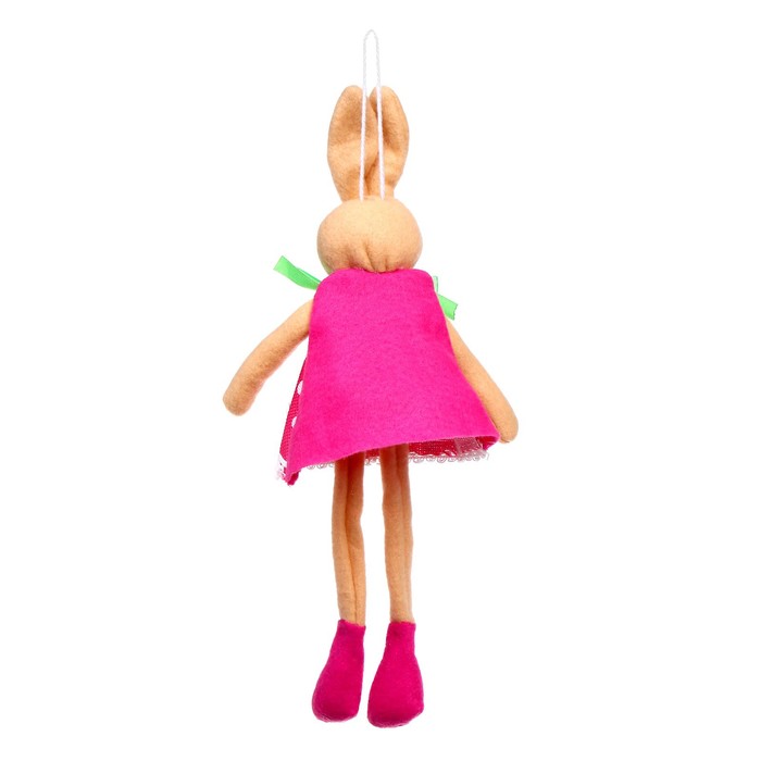 фото Мягкая игрушка «зайка в платье», на подвесе, цвет микс