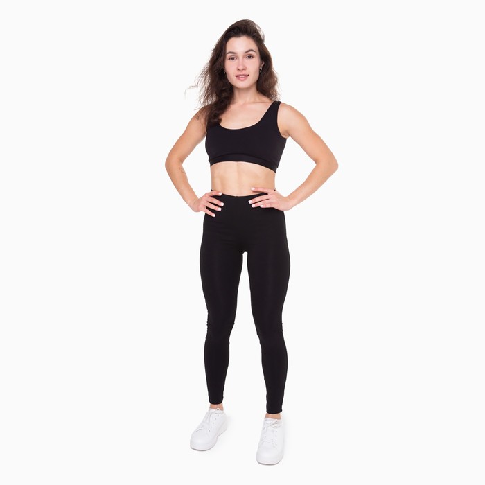 фото Леггинсы женские, цвет чёрный, размер 48 mark formelle