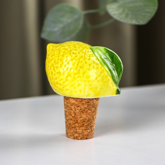 Пробка для бутылки Доляна «Лимон», 5×6 см 
Пробка для бутылки Доляна «Лимон», 5×6 см