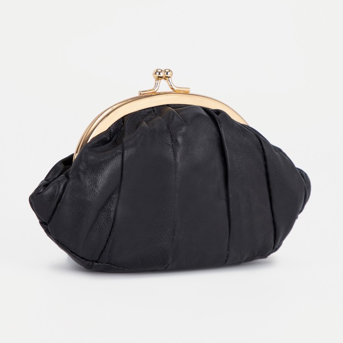 фото Косметичка-фермуар l-б/н, 17*2*11, 2 отд на фермуарах, черный