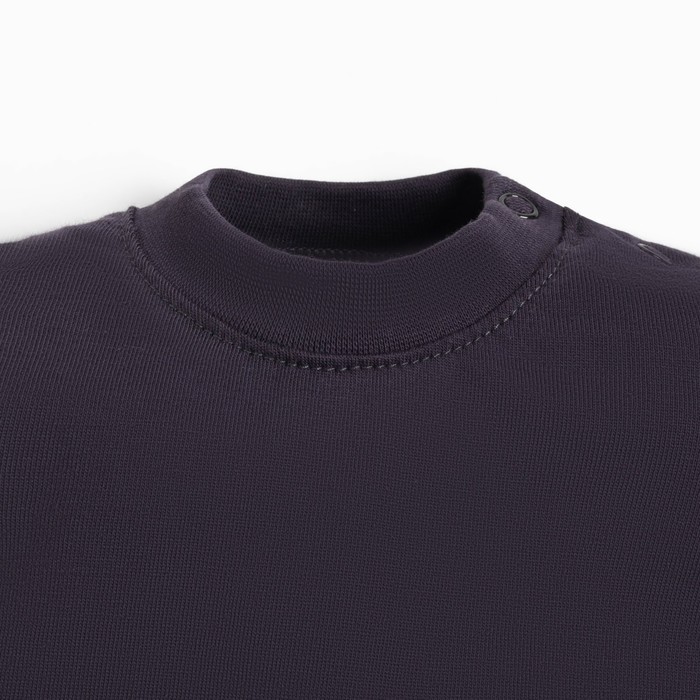 фото Лонгслив крошка я, basic line, рост 68-74 см, цвет тёмно-серый