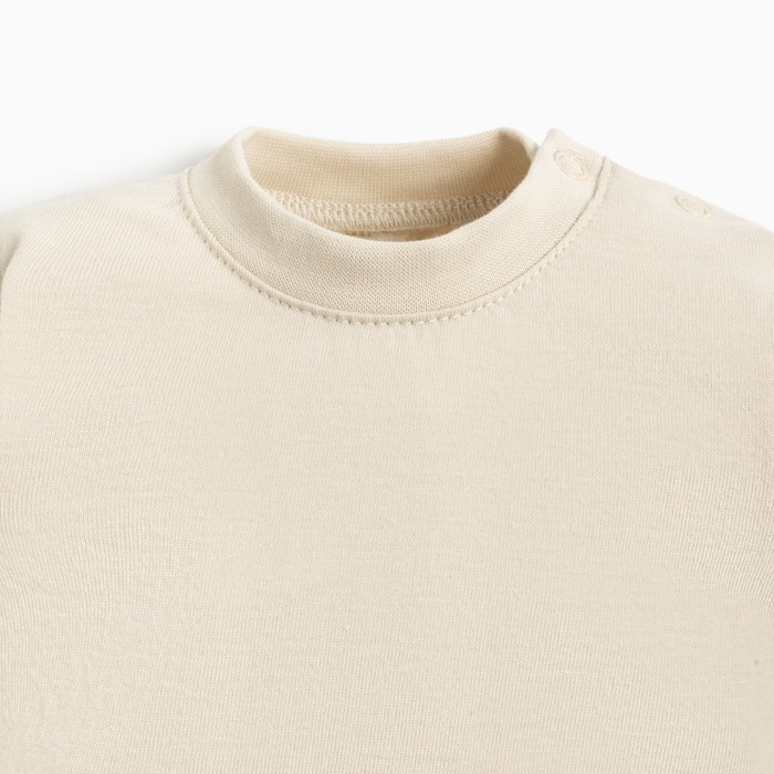 фото Лонгслив крошка я, basic line, рост 74-80 см, цвет молочный