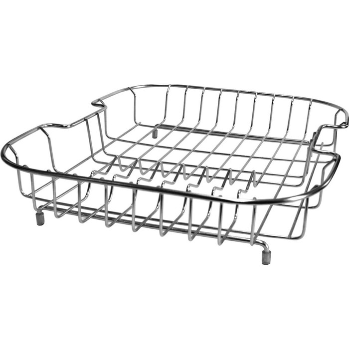 фото Корзина для сушки на раковину oulin 106 l, 410 х 350 х 90 мм, цвет хром