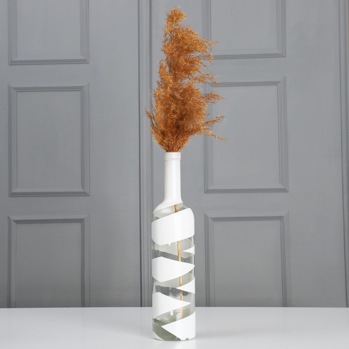 фото Ваза интерьерная, бутылка, белый узор 0,7л