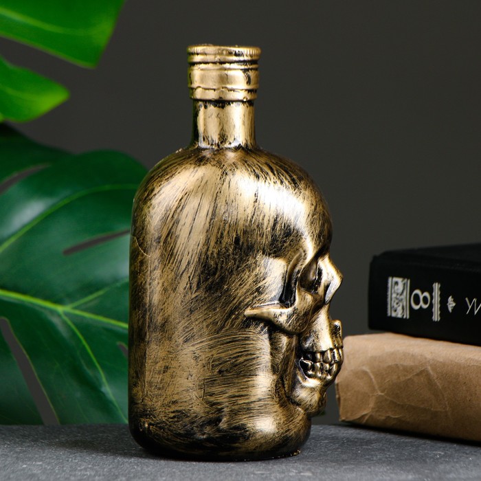 фото Копилка "бутылка череп античная" хорошие сувениры