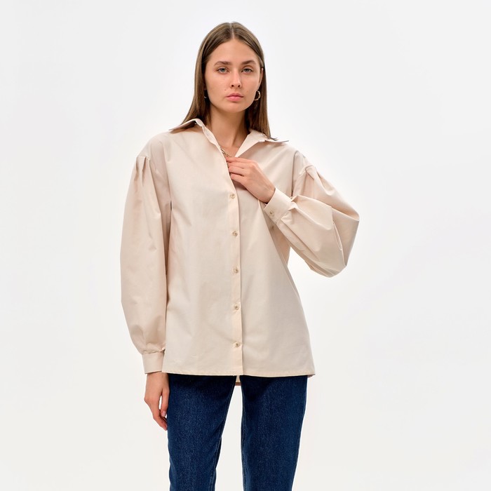 Рубашка женская с объёмными рукавами MINAKU: Casual Collection цвет молочный, р-р 44
Рубашка женская с объёмными рукавами MINAKU: Casual Collection цвет молочный, р-р 44