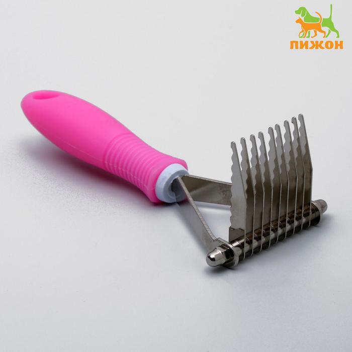 Колтунорез-грабли 9 лезвий, нескользящая резиновая ручка, микс цветов
Колтунорез-грабли 9 лезвий, нескользящая резиновая ручка, микс цветов