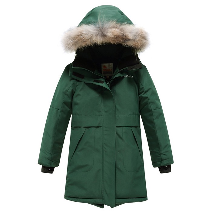 фото Парка зимняя valianly подростковая для девочки зеленого цвета, рост 140 см mtforce