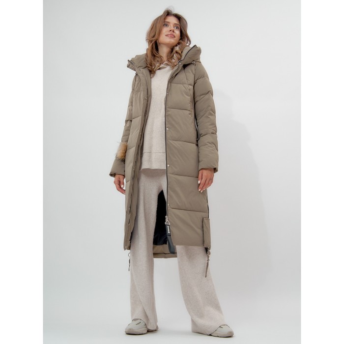 фото Пальто утепленное женское зимние бежевого цвета, размер 48 mtforce