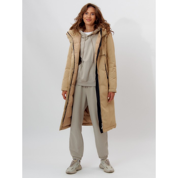 фото Пальто утепленное женское зимние бежевого цвета, размер 50 mtforce