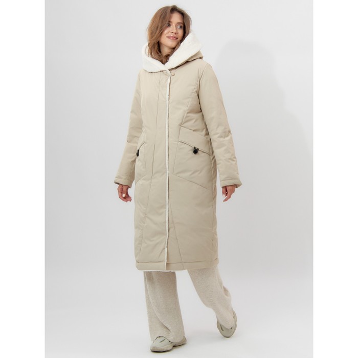 фото Пальто утепленное женское зимние бежевого цвета, размер 52 mtforce