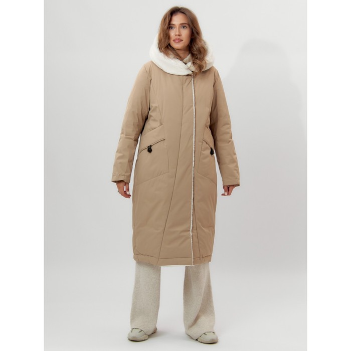 фото Пальто утепленное женское зимние горчичного цвета, размер 50 mtforce