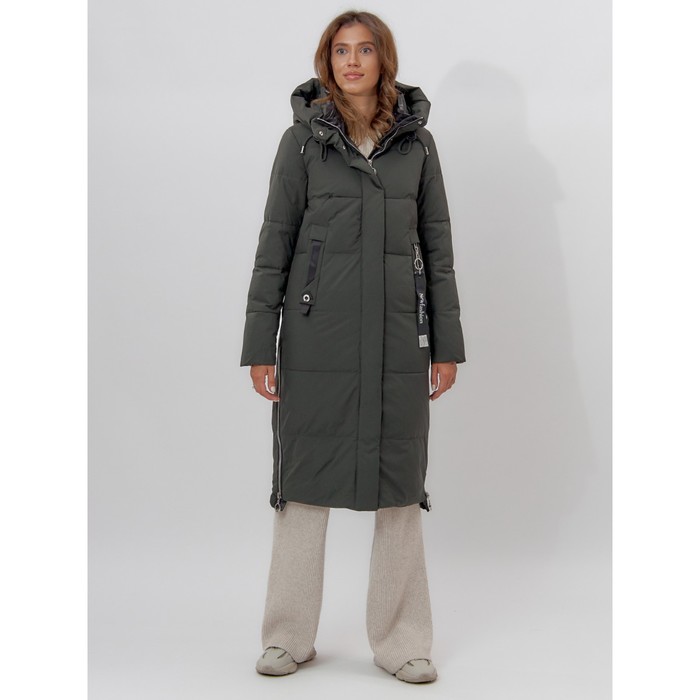 фото Пальто утепленное женское зимние темно-зеленого цвета, размер 44 mtforce