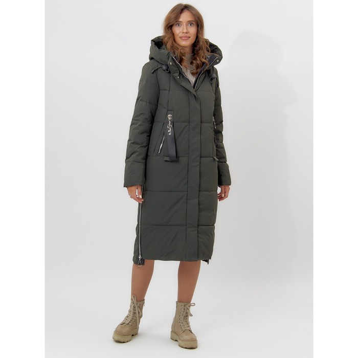 фото Пальто утепленное женское зимние темно-зеленого цвета, размер 44 mtforce
