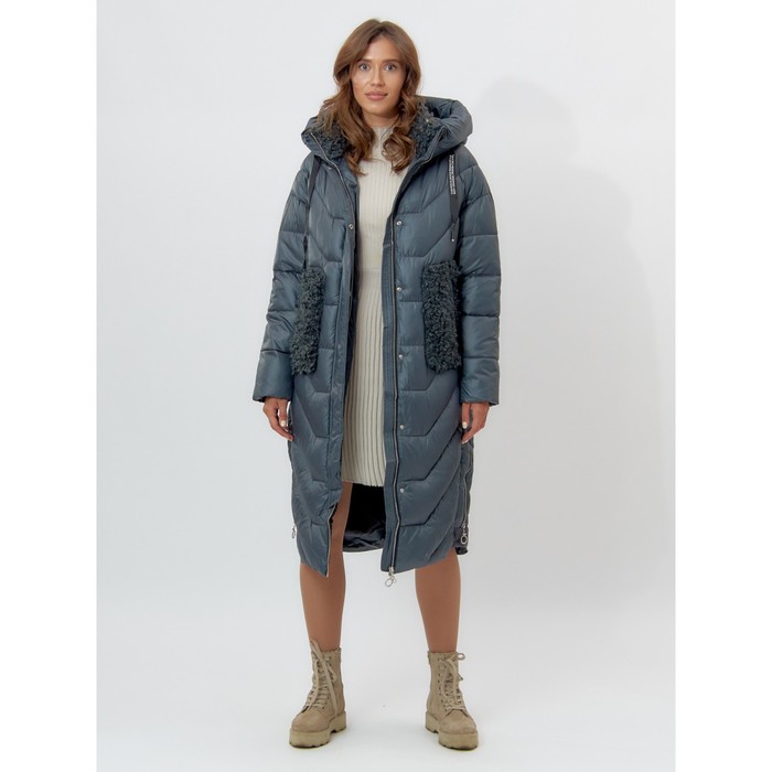 фото Пальто утепленное женское зимние темно-зеленого цвета, размер 52 mtforce