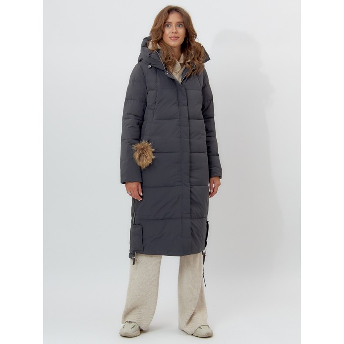 фото Пальто утепленное женское зимние темно-серого цвета, размер 46 mtforce