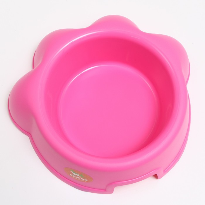 фото Миска пластиковая фигурная 26,5 х 24 х 8,5 см, розовая пижон