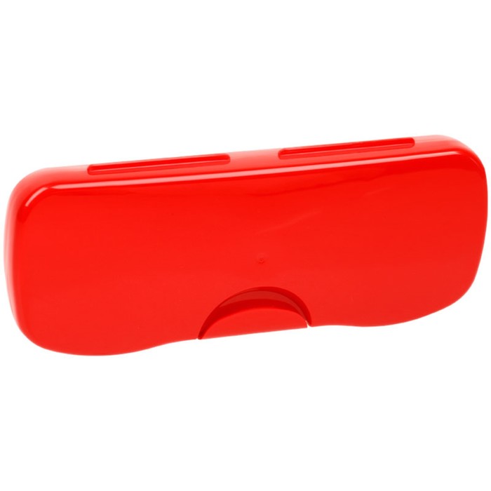 фото Пенал-футляр стамм, 204 х 83 х 25 мм, пластиковый, красный металлик