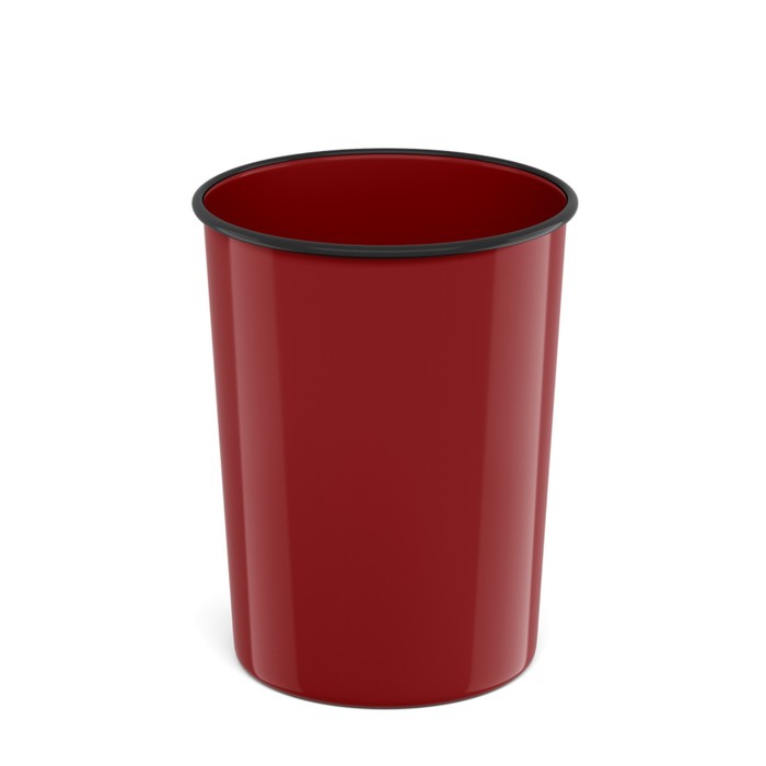 фото Корзина для бумаг 13.5 литров erichkrause marsala, литая, красная