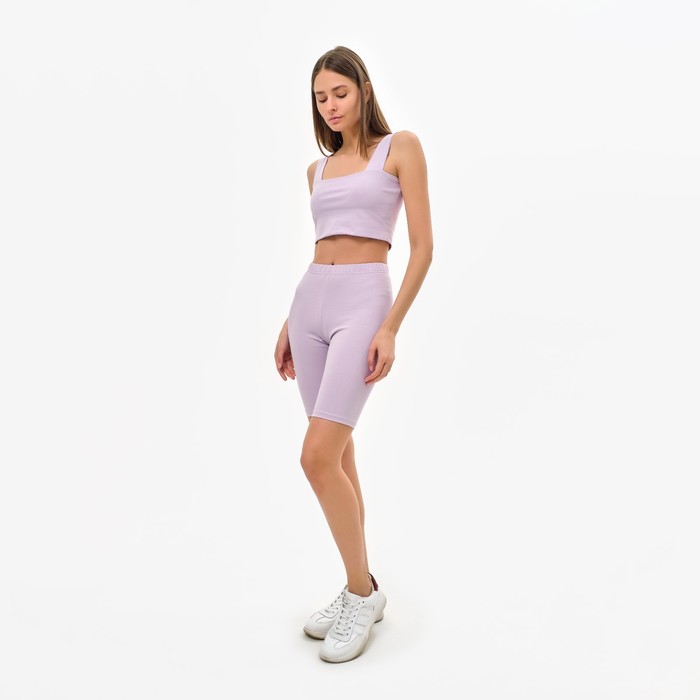 фото Шорты (велосипедки) женские minaku цвет лавандовый, р-р 42