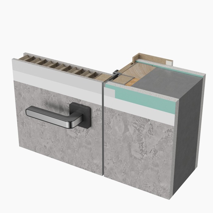 фото Дверное полотно под покраску invisible , замок morelli м1895, 2000х600 мм