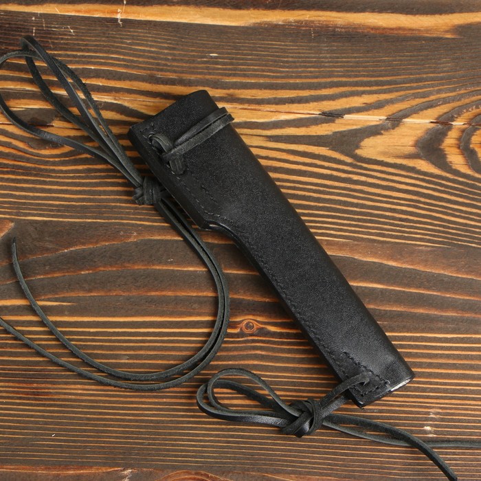 фото Чехол для ножа "якутские" под лезвие 12см, кожа