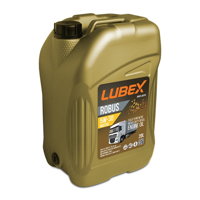 фото Моторное масло lubex robus master 5w-30 ci-4 e4/e7, синтетическое, 20 л
