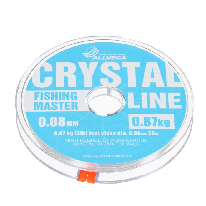 фото Леска монофильная allvega fishing master crystal, диаметр 0.08 мм тест 0.87 кг, 30 м